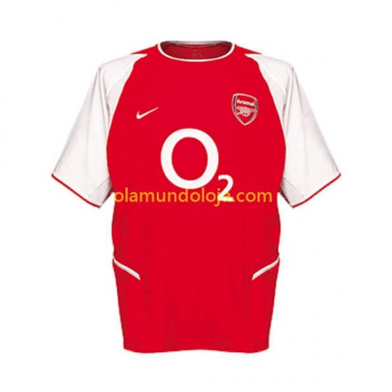 Camisola Arsenal Retro Homem Equipamento Primeiro 2002 Manga Curta